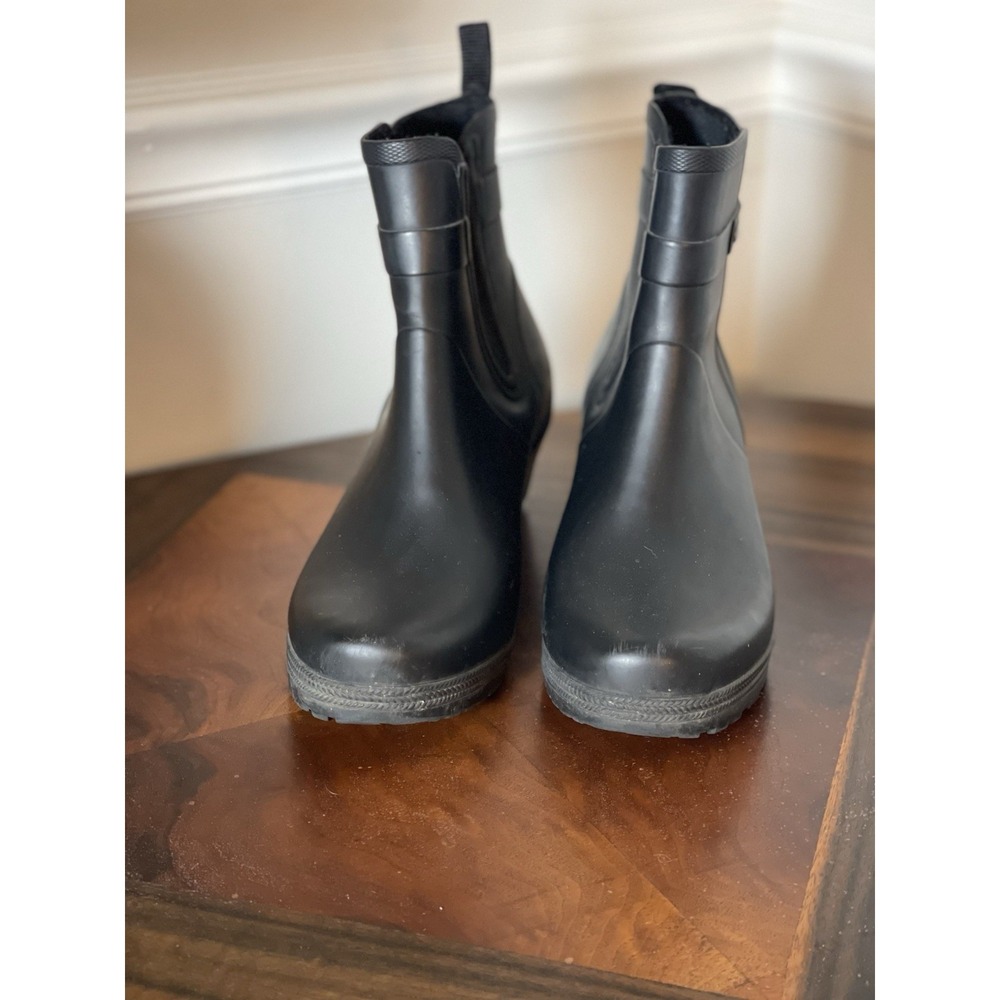 Tretorn‎ Black Waterproof Rain Ankle Boots Chelsea Rubber Women's EU 40 US 9